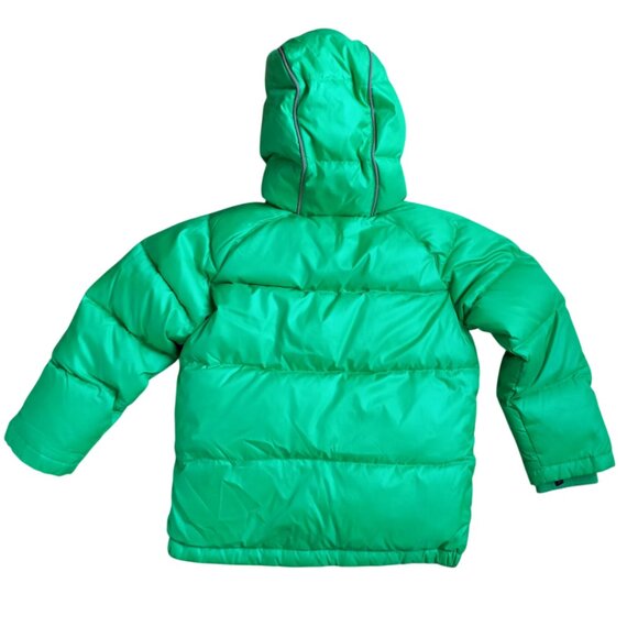 Crewcuts Green Puffer Jacket Kids Size 4/5 – Hooded Winter Coat Unisex - Picture 2 of 7